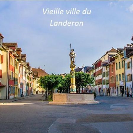 Chambre Lumineuse Dans Une Grande Villa Le Landeron Buitenkant foto