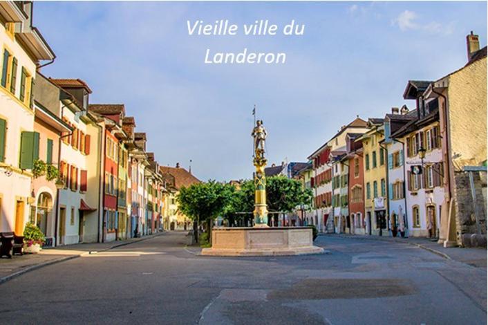 Chambre Lumineuse Dans Une Grande Villa Le Landeron Buitenkant foto